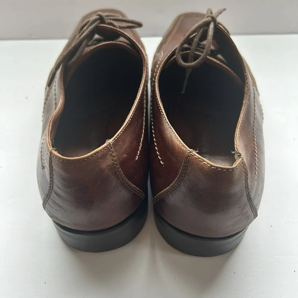 Johnston & Murphy Mens Brown‎ Leather Dress Shoes 20-3120 Lace Oxford Square 13